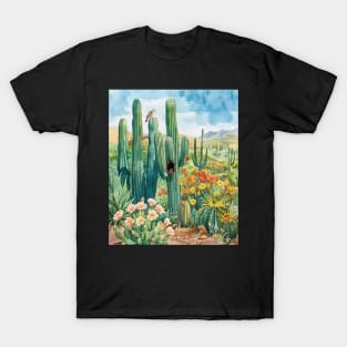 Desert Landscape and The Inhabitant T-Shirt